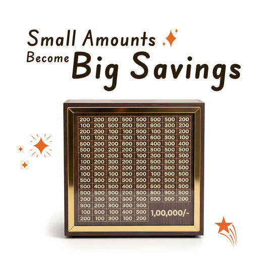 Wooden Savings Challenge Piggy Bank